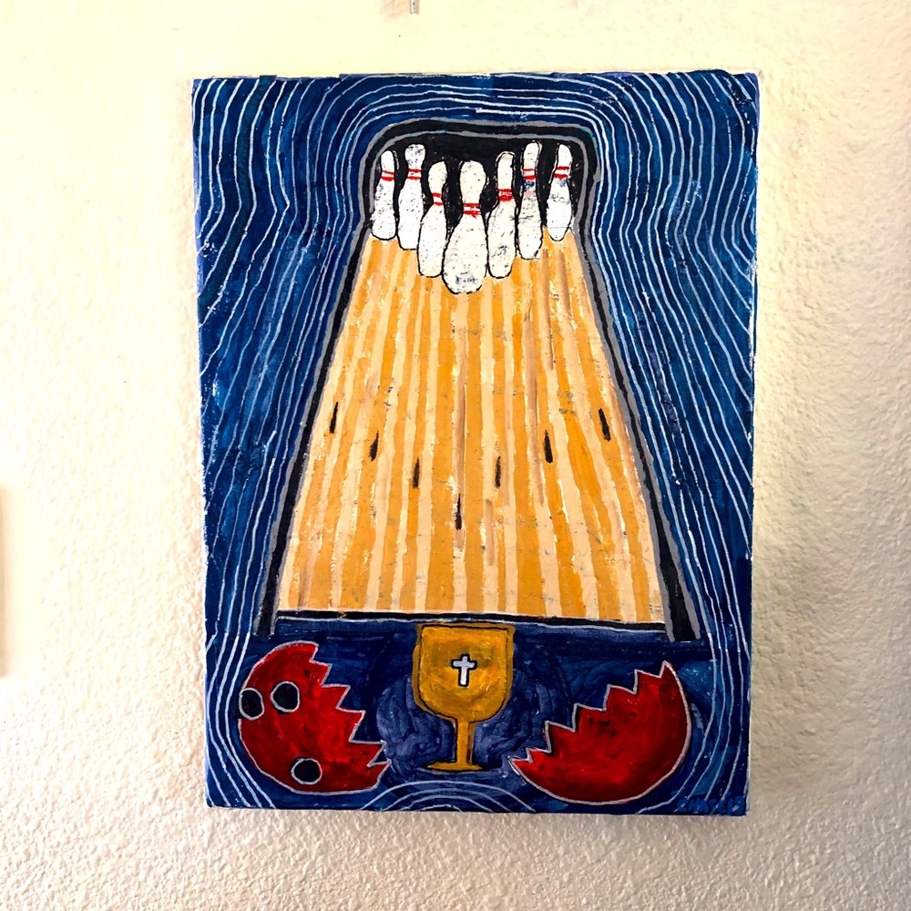 Original acrylic on canvas painting.